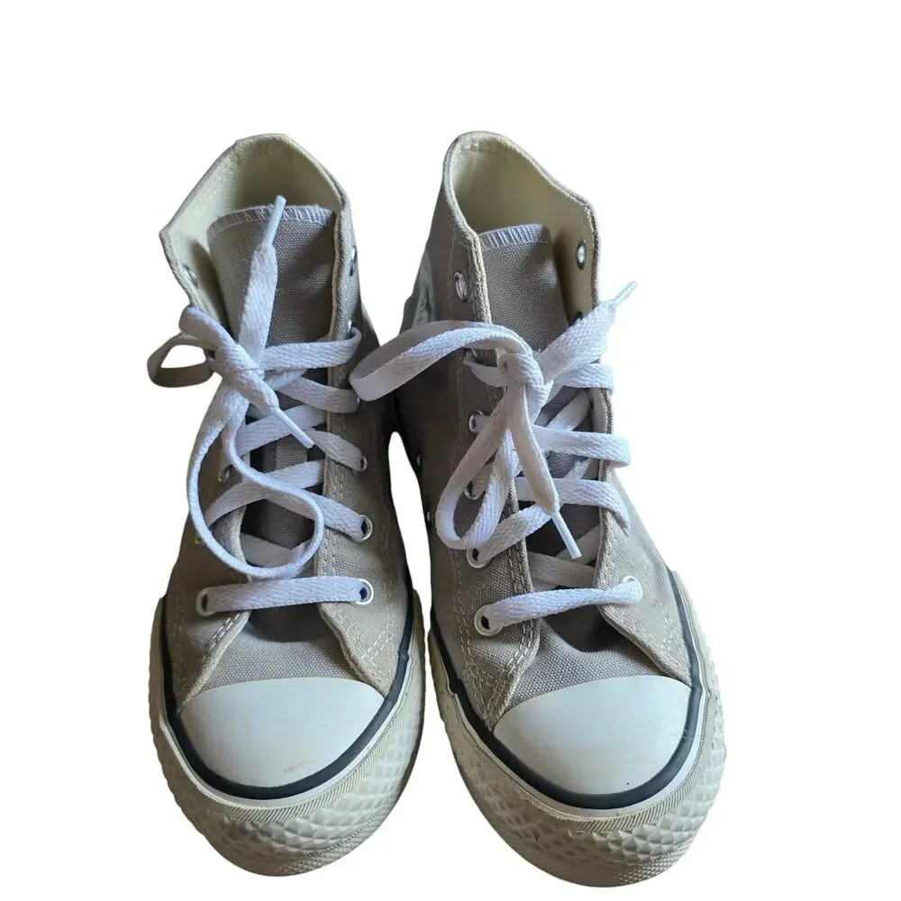 Converse Grey High Top Sneakers Youth Size 1.5 Unisex — Gently Used